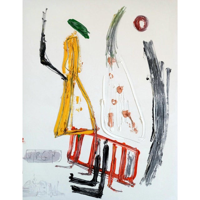 28.4" by 22.4" Contemporary Abstract Original Figurative Oil Painting by Diane Grant - Unique Piece For Sale - Image 4 of 10