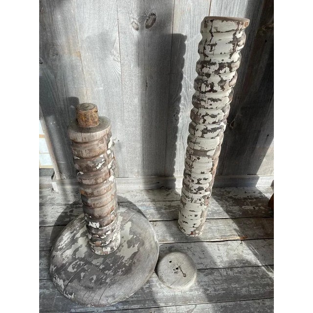 Vintage Column in Wood For Sale - Image 5 of 9