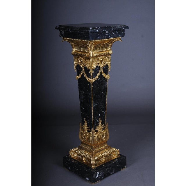 20th Century Napoleon III Style Marble Column with Bronze For Sale - Image 3 of 14