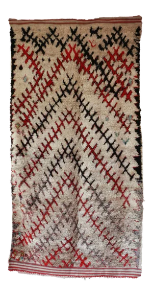Moroccan Vintage Berber Rug 5x10 Ft