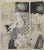 David Hockney (1937) Fish and Chips Original color poster after a drawing by the artist from 1954 On heavy paper, 36 x 47...