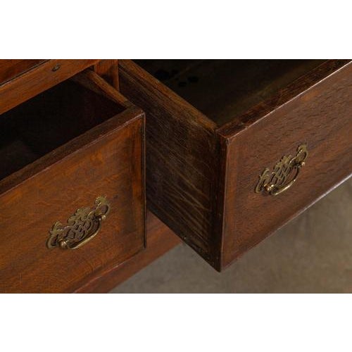 Georgian English Monumental Breakfront Oak Housekeepers Cupboard, 1800s For Sale - Image 12 of 18