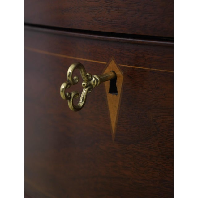 Wood 1990s Baker Colonial Williamsburg Inlaid Mahogany Virginia Chest For Sale - Image 7 of 18