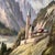 Green Early 20th Century Mid Century Modern Oil Painting Alpine Church Landscape by Othmar Wagner Austria For Sale - Image 8 of 12