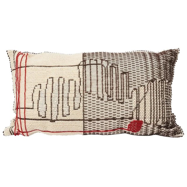 Mediterranean Schumacher Cactus 47" Floor Pillow in Red For Sale - Image 3 of 3