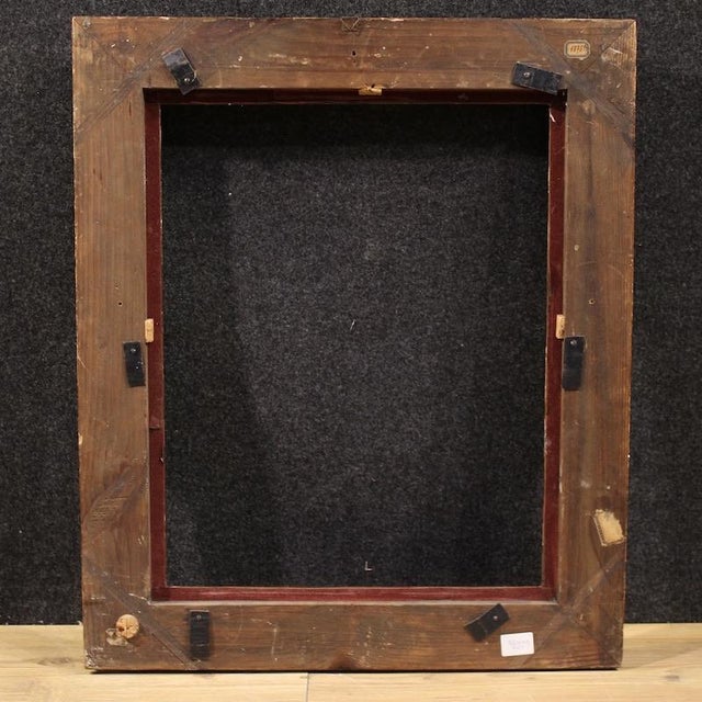 Wood Vintage Italian Carved and Gilded Frame, 1930 For Sale - Image 7 of 15