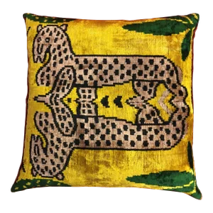 Animal Print Silk Velvet Pillow