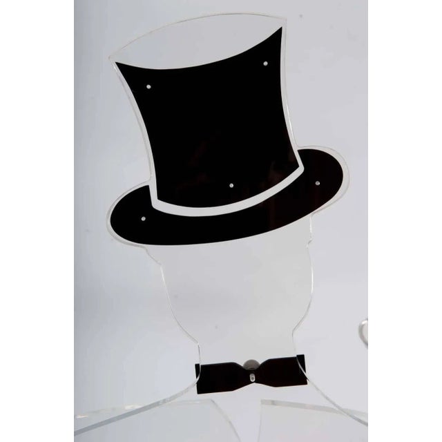 Black Vintage Acrylic Glass Dress &amp; Present Boy Valet For Sale - Image 8 of 9