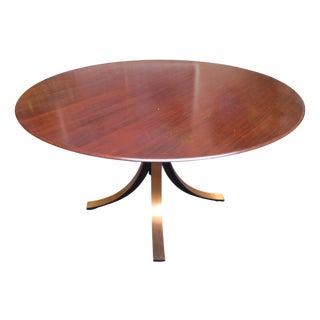 Model T69 Dining Table in Brass-Plated Iron by Eugenio Gerli and Osvaldo Borsani for Tecno, 1970s For Sale