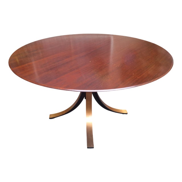 Model T69 Dining Table in Brass-Plated Iron by Eugenio Gerli and Osvaldo Borsani for Tecno, 1970s For Sale
