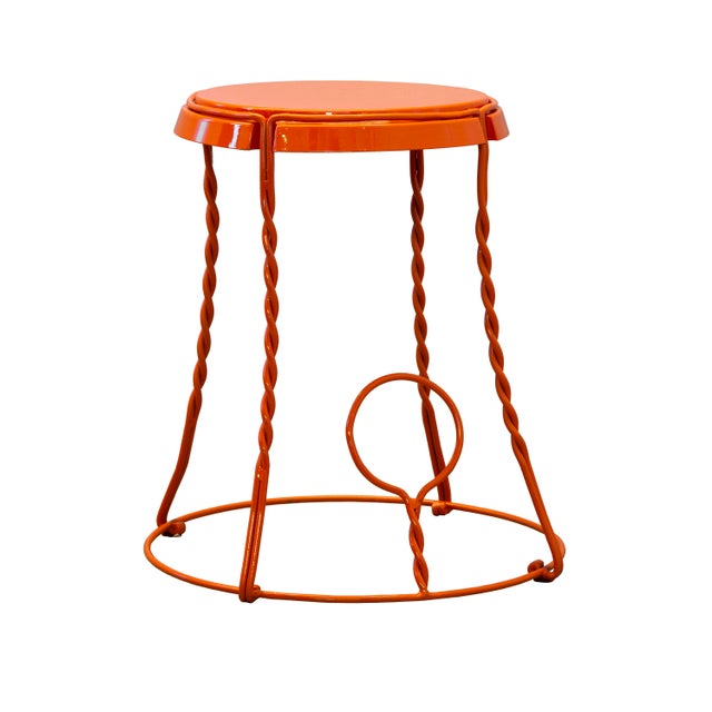 Metal Italian Hand-Forged Iron Perlage Coffee Table in the style of Champagne Wire Cage For Sale - Image 7 of 7