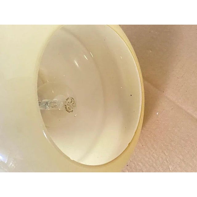 Opaline and Brass Ceiling Light, Italy, 1970s For Sale - Image 4 of 8