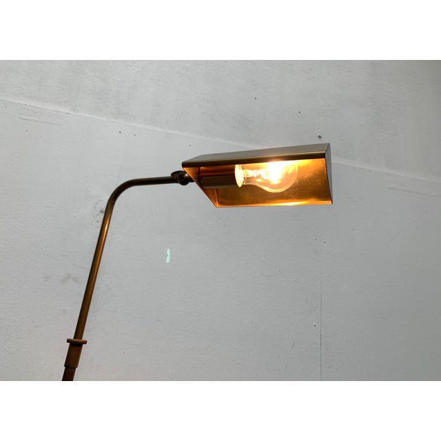 1970s Vintage Hollywood Regency German Brass Floor Lamp by Florian Schulz For Sale - Image 5 of 18