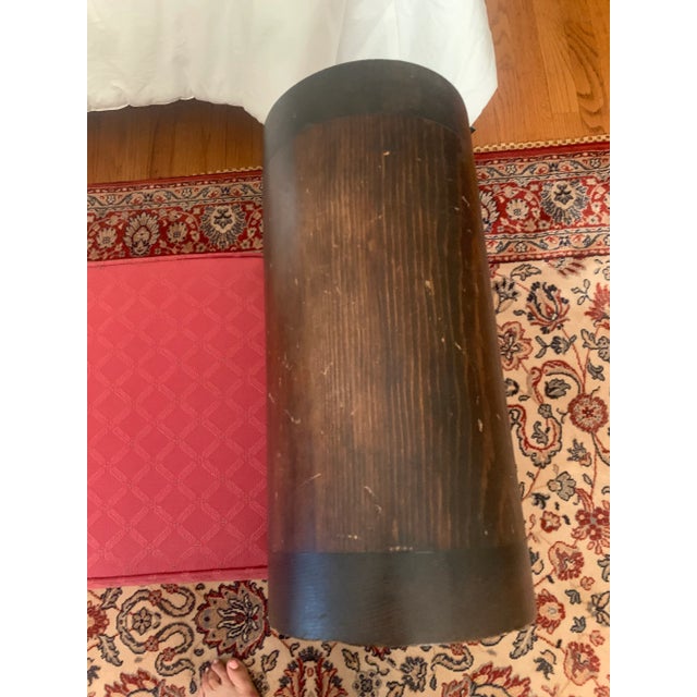 1970s Vintage Handmade Wooden Bench Seat With Cushion For Sale - Image 4 of 8