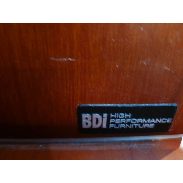 Mid Century Danish Modern Stereo Tv Stand Swivel Bdi Furniture For Sale - Image 4 of 8