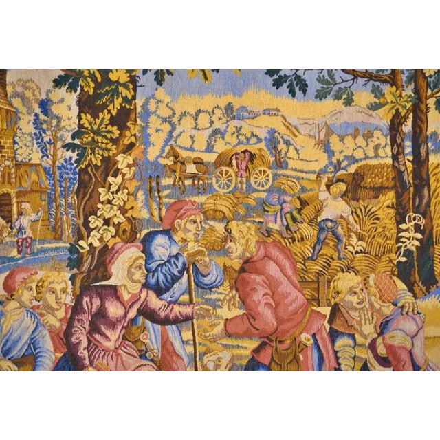 Antique Brussels Mechanical Tapestry, 1900s For Sale - Image 6 of 7
