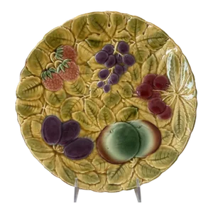 1930s Sarreguemines Fruit Ceramic Platter