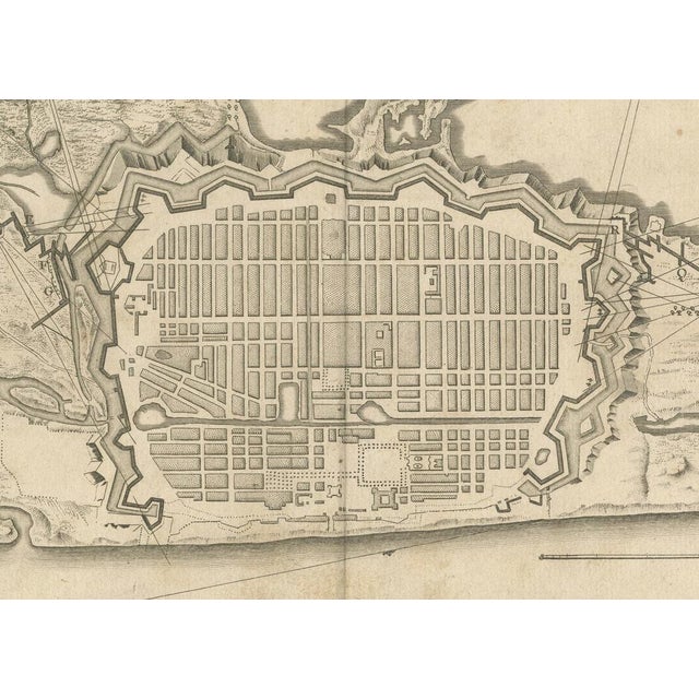 Paper Plan of Pondicherry Fortifications and Attacks, 1750 For Sale - Image 7 of 10