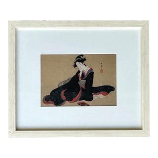 Vintage Japanese Woodblock Print For Sale