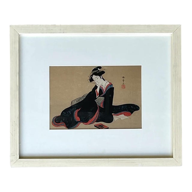 Vintage Japanese Woodblock Print For Sale
