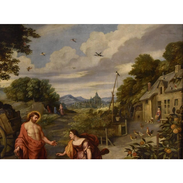 Workshop of Jan Brueghel the Younger, Noli Me Tangere, 1650, Oil on Canvas For Sale - Image 9 of 16