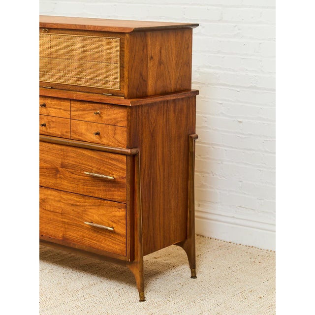 Kent Coffey Mid 20th Century Styled After Kent Coffey Highboy Dresser For Sale - Image 4 of 12