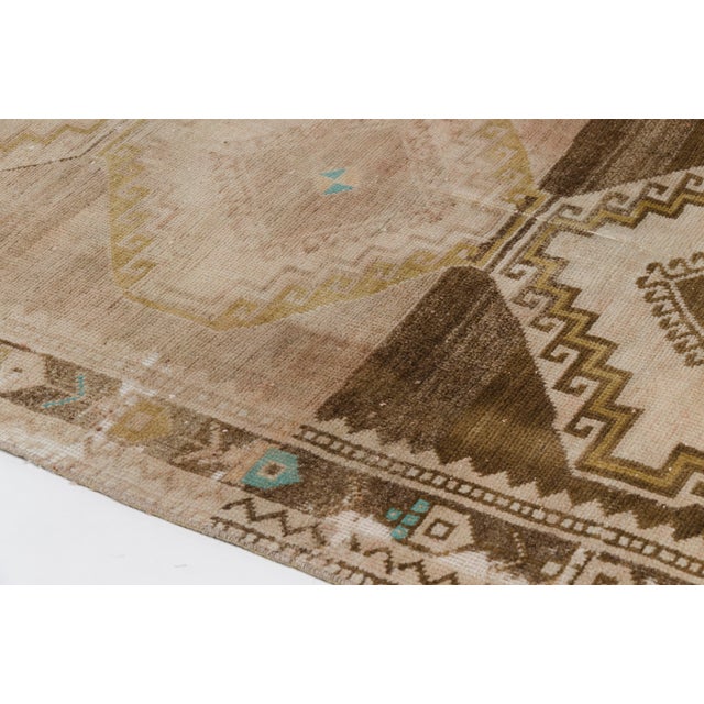 Brown Vintage Floor Rug For Sale - Image 4 of 10