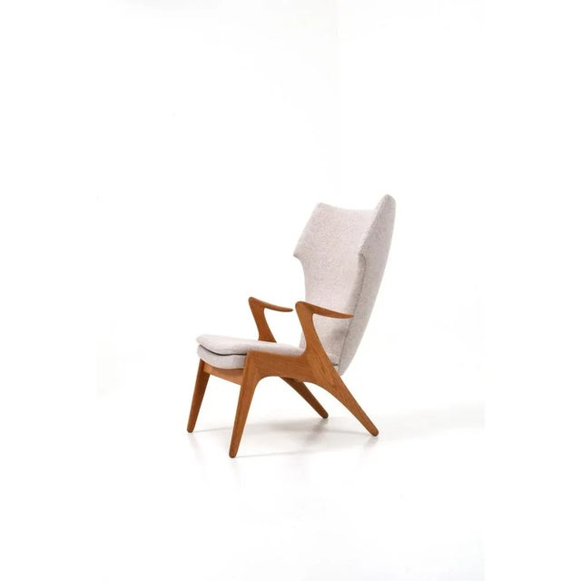 Kurt Østervig Danish Wing Chair in Oak by Kurt Østervig, 1950s For Sale - Image 4 of 10