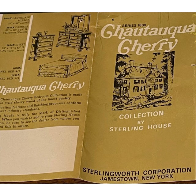 Sterling House Solid Cherry Long Dresser and Mirror For Sale - Image 10 of 11