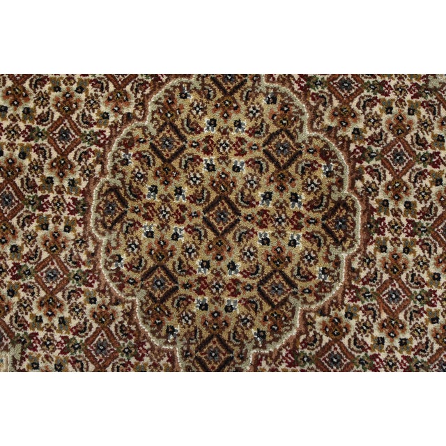 Blue Tabriz Mahi Rug 8' X 10'3'' Blue Wool Traditional Hand-Knotted Oriental Carpet For Sale - Image 8 of 15