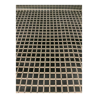 Cowtan & Tout: Campo. Slate Blue 11454-02 Geometric Cut Velvet Designer Fabric - 5 Yards For Sale