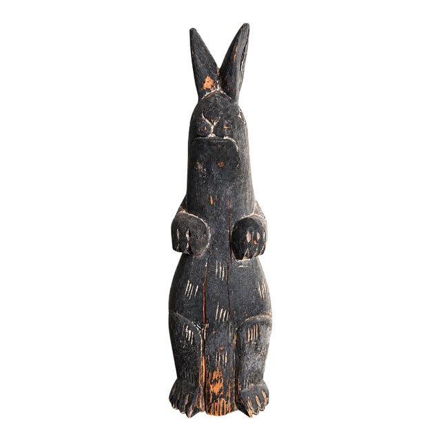 Primitive Carved Bunny For Sale
