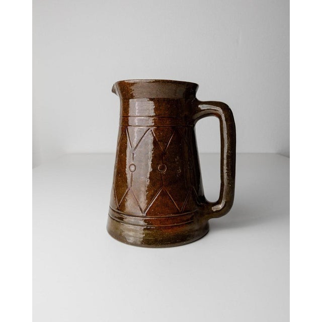 Vintage Ceramic Jug or Vase with Handle by Urbano Fontana, Italy, 1970s For Sale - Image 3 of 11