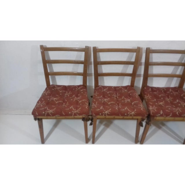 Wood Dining Chairs by Jan Vaněk, 1950s, Set of 4 For Sale - Image 7 of 10