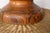 American 1970s Handmade Wooden Lamp With Brown Pleated Shade For Sale - Image 3 of 11