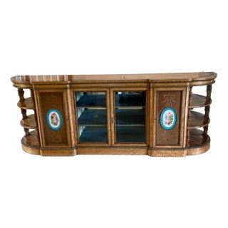 Large Antique Satinwood Inlaid and Ormolu Mounted Sideboard, 1850 For Sale