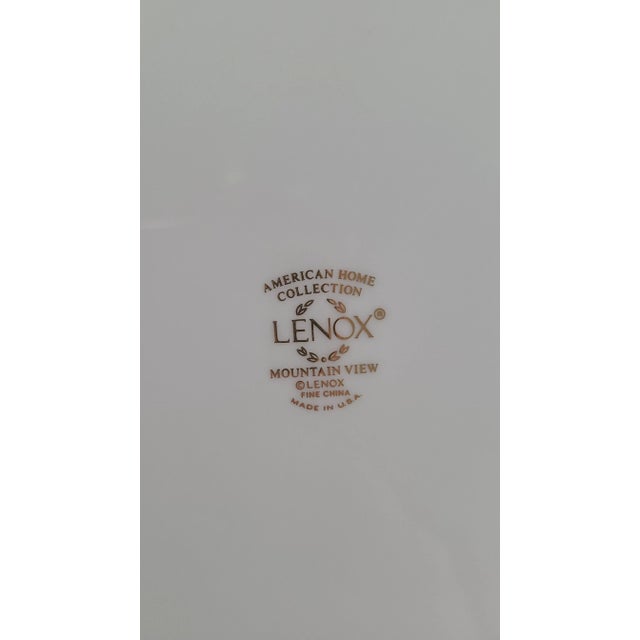 Blue Vintage Lenox Mountain View Dinner Plates - Set of 5 For Sale - Image 8 of 9