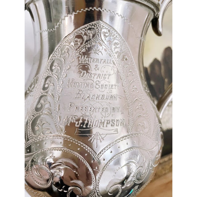 1900 - 1909 1902 Silver Plated English Pigeon Racing Trophy For Sale - Image 5 of 7