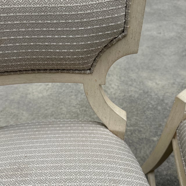 1970s 1970s White Wooden Barstools Trio With Cushions- Needs Reupholstery For Sale - Image 5 of 11