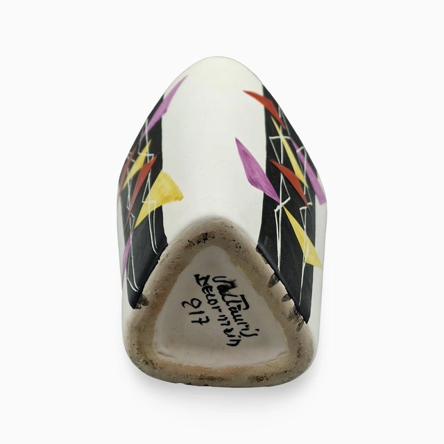 Mid-Century Modern Hand-Painted Ceramic Model 217 Vase from Vallauris, France, 1950s For Sale - Image 15 of 18