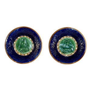 Pair of 19th Century J. Roth Majolica Plates From London
