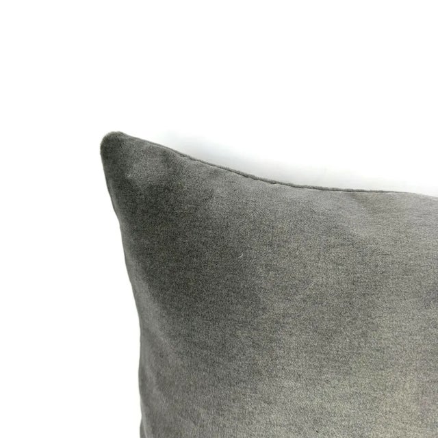 From Luxury brand Fortuny is BACAN in the color Whippet pillow cover. This beautiful gray velvet is made from 9% Cashmere...