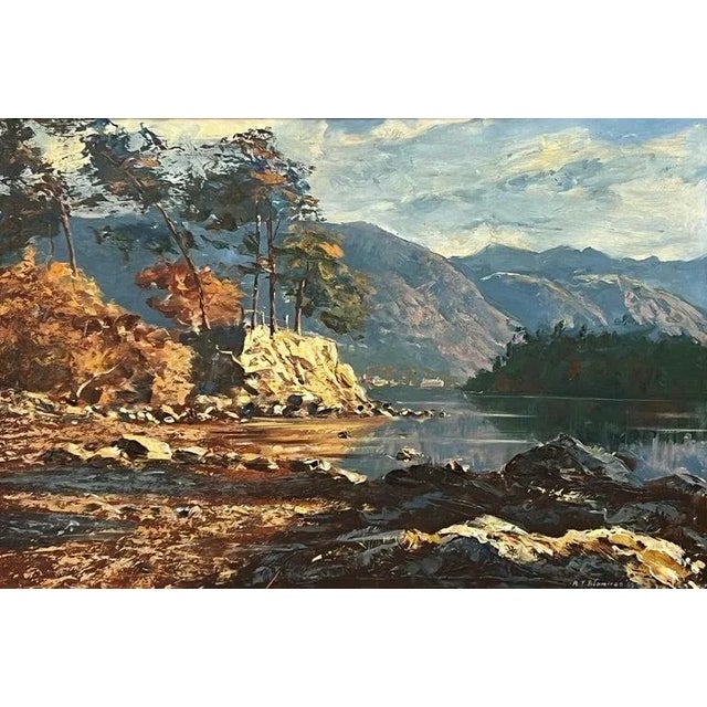 Arthur Terry Blamires, Oil Painting of Derwent Water English Lake District by British Landscape Artist, 1989 For Sale - Image 12 of 13