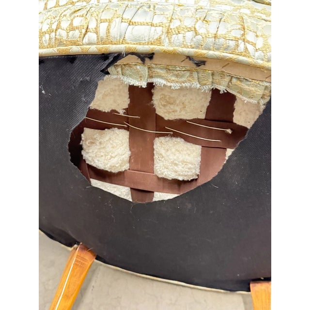 Late 20th Century Upholstered Accent Arm Chair For Sale In Chicago - Image 6 of 14