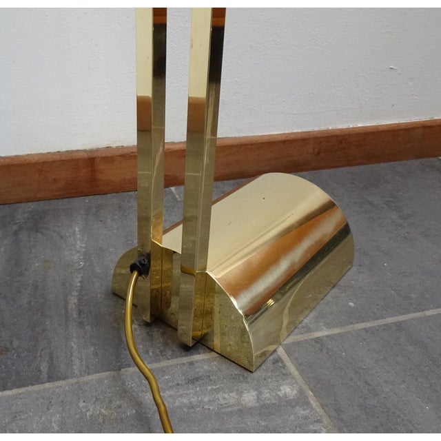 Gold Vintage Brass Floor Lamp, 1980s For Sale - Image 8 of 18