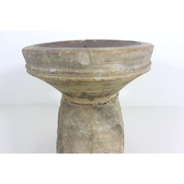 Vintage Wood and Metal Seed Sorter Candleholder For Sale - Image 11 of 11