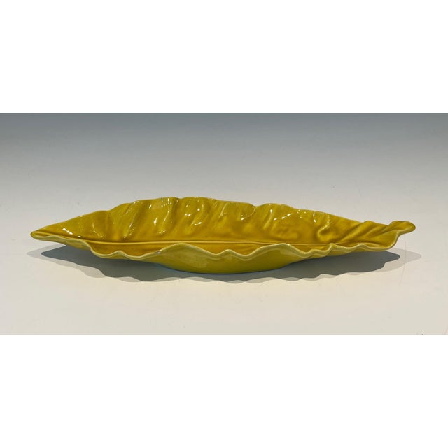 Ceramic Yellow ceramic bowl (slight damage to the side). Marked French work. For Sale - Image 7 of 10