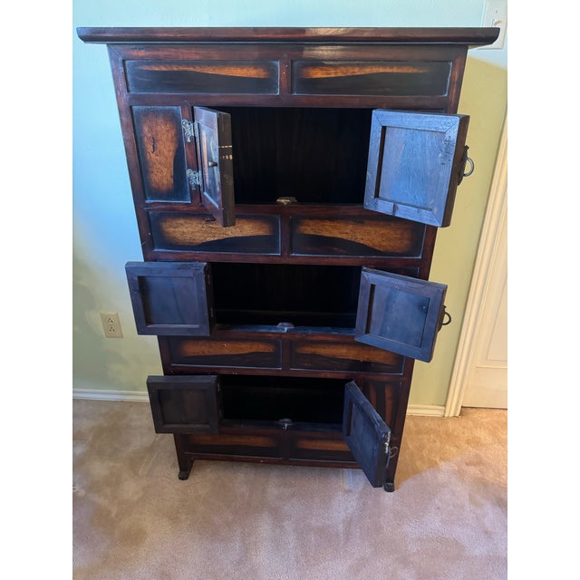Early 20th Century South Korean Persimmon-Wood Tansu. Early 20th Century. For Sale - Image 5 of 9