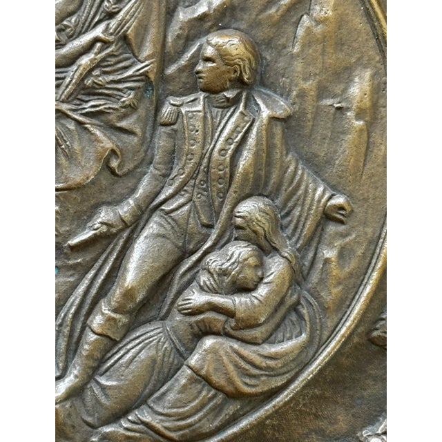 French Bronze French Relief Plaque American Indian War Attack For Sale - Image 3 of 8