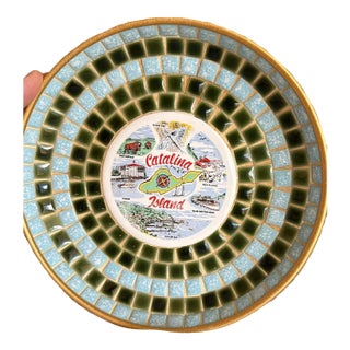 Vintage MCM Souvenir Tiled Plate Catalina Island For Sale